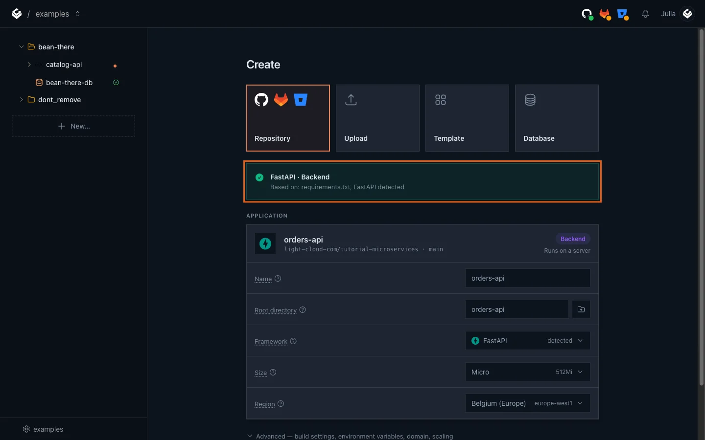 The detection banner FastAPI Backend for the orders-api folder